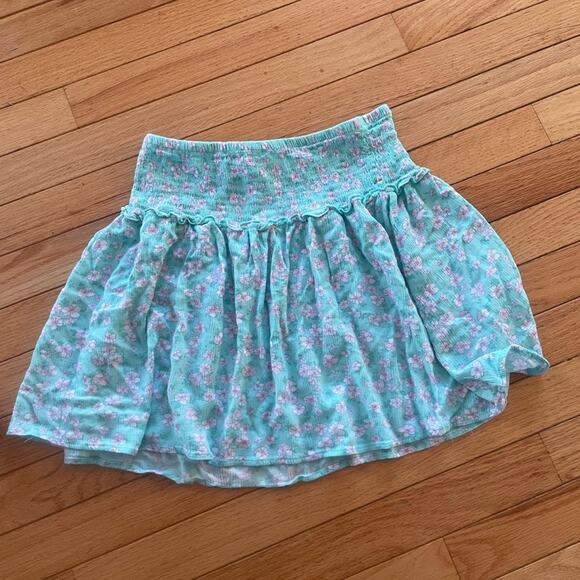 Gypsy & Jade Womens Floral Mini Skirt Blue Small Clean Girl Flowy Festival - Picture 1 of 3